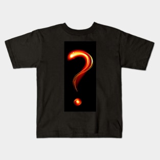 Fiery question mark Kids T-Shirt